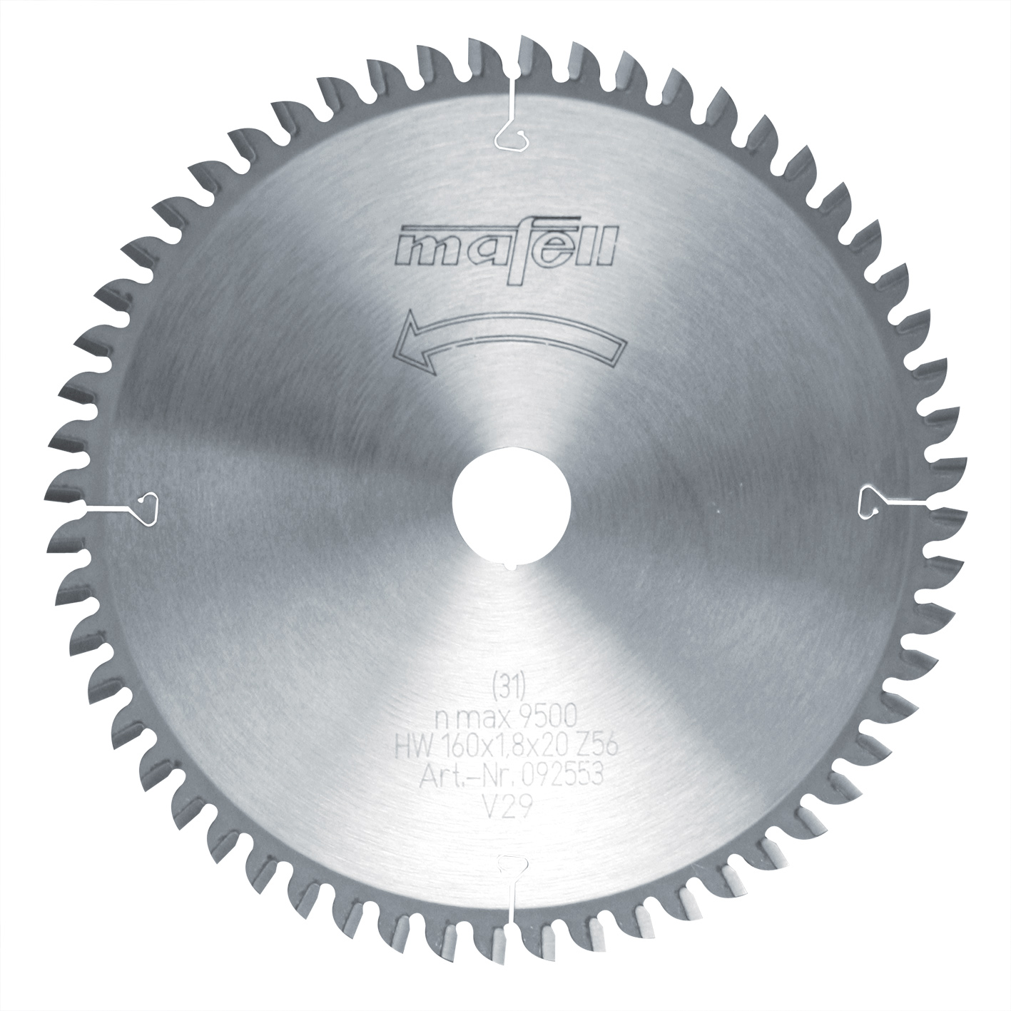 Mafell Zubehör 092609 Sägeblatt-HM, 185 x 1,4/2,0 x 20 mm, Z60, FZ/TZ für Aluminium