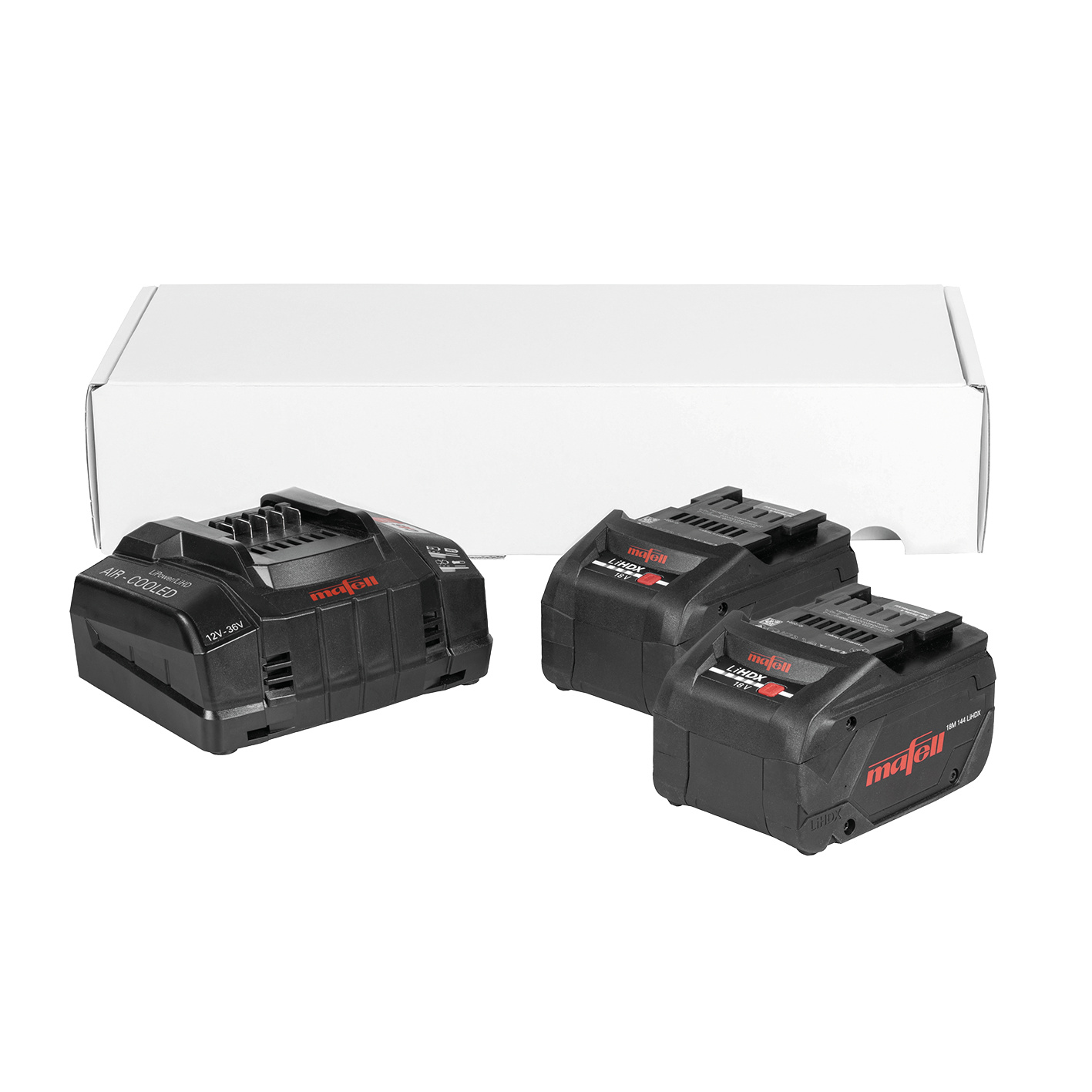 Mafell Zubehör 1P0460 Power-Set 4 - 2 x 18 M 144 LIHDX Akku 18V 8.0Ah + Schnellladegerät APS M+