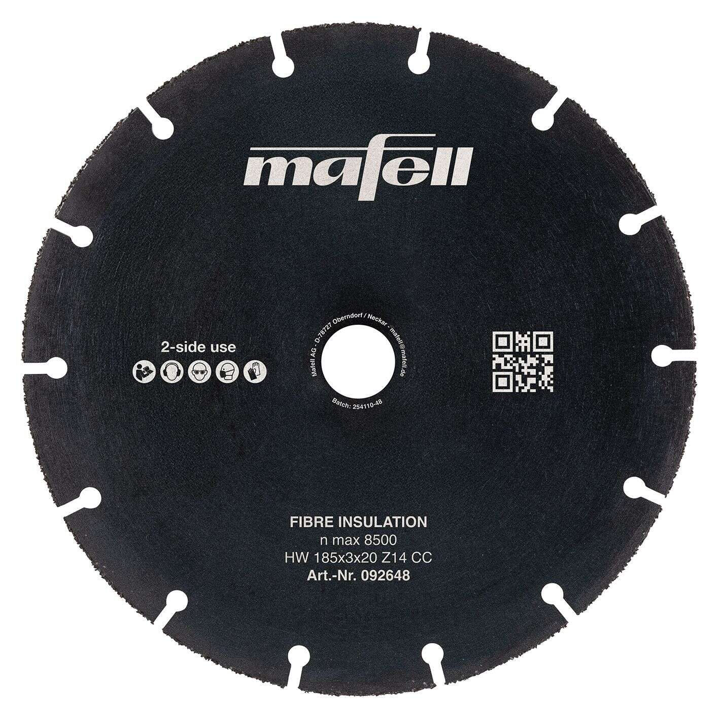 Mafell Zubeh&ouml;r 092648 KSB-FI 185 Kreiss&auml;geblatt HW, 185 x 3 x 20 mm T14 CC, Faserisolierung