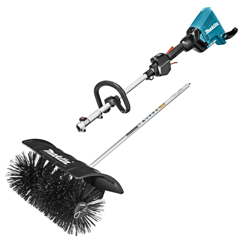 Makita DUX60ZX15 Accu Combisystem D-Stiel 2 x 18V exkl. Batterien und Ladegerät + Rollbesenaufsatz