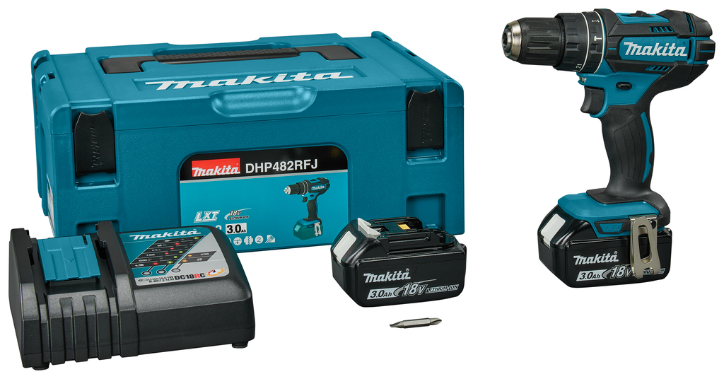 Makita DHP482RFJ Schlagbohrmaschine 18V 3.0Ah Li-Ion in MBox