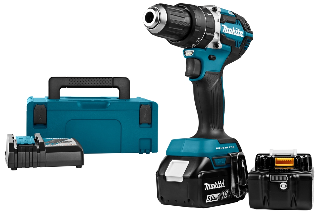 Makita DHP484RTJ Akku-Schlagbohrschrauber 18 Volt 5.0 AH Li-ion