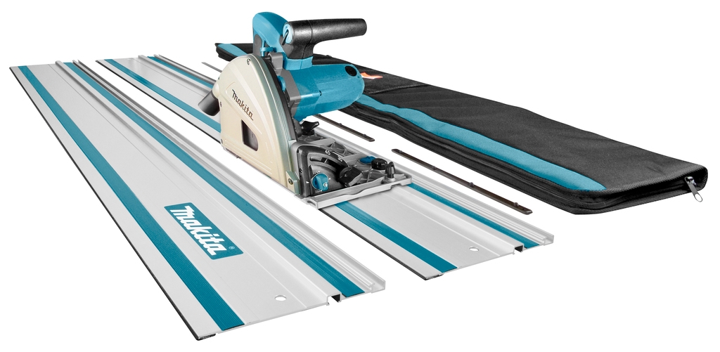 Makita SP6000J1X2 Tauchsäge 54 mm Ø 165 mm + 2 x Führungsschiene + Verbindungselement + Schutztasche