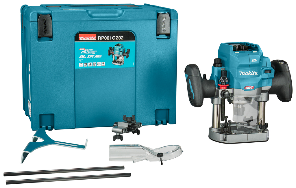 Makita RP001GZ02 Oberfräse 40V Max ohne Akkus und Ladegerät in MBox