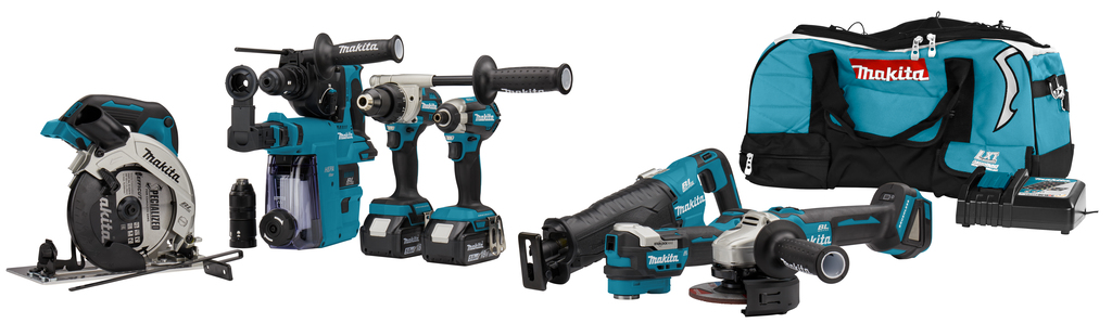 Makita DLX7031TX1  Kombiset DDF492|DTD153|DHR243|DGA504|DHS660|DJR187|DTM52 18 Volt 5,0 Ah