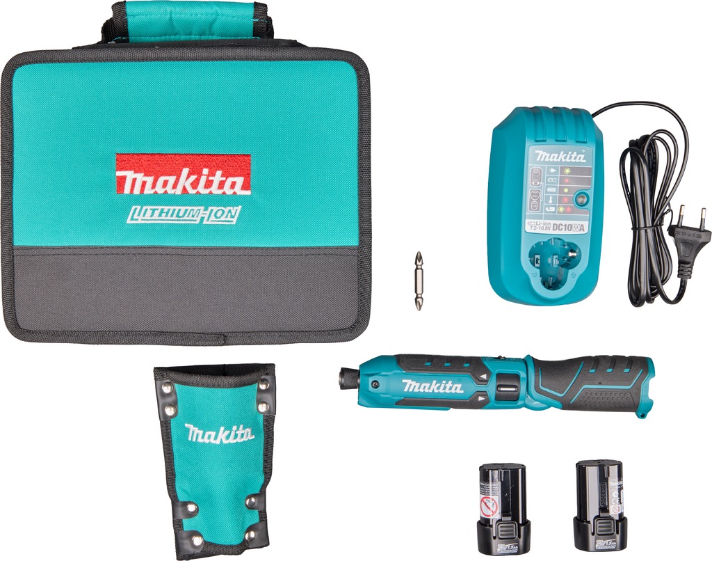 Makita TD023DSX1 Schlagschrauber 7,2 V, inkl. 2 &times; 1,5 Ah und Ladeger&auml;t im Koffer
