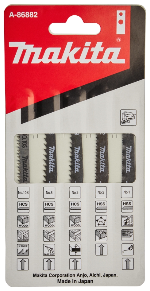 Makita Zubehör A-86882 Stichsägeblatt-Satz 5 Teile