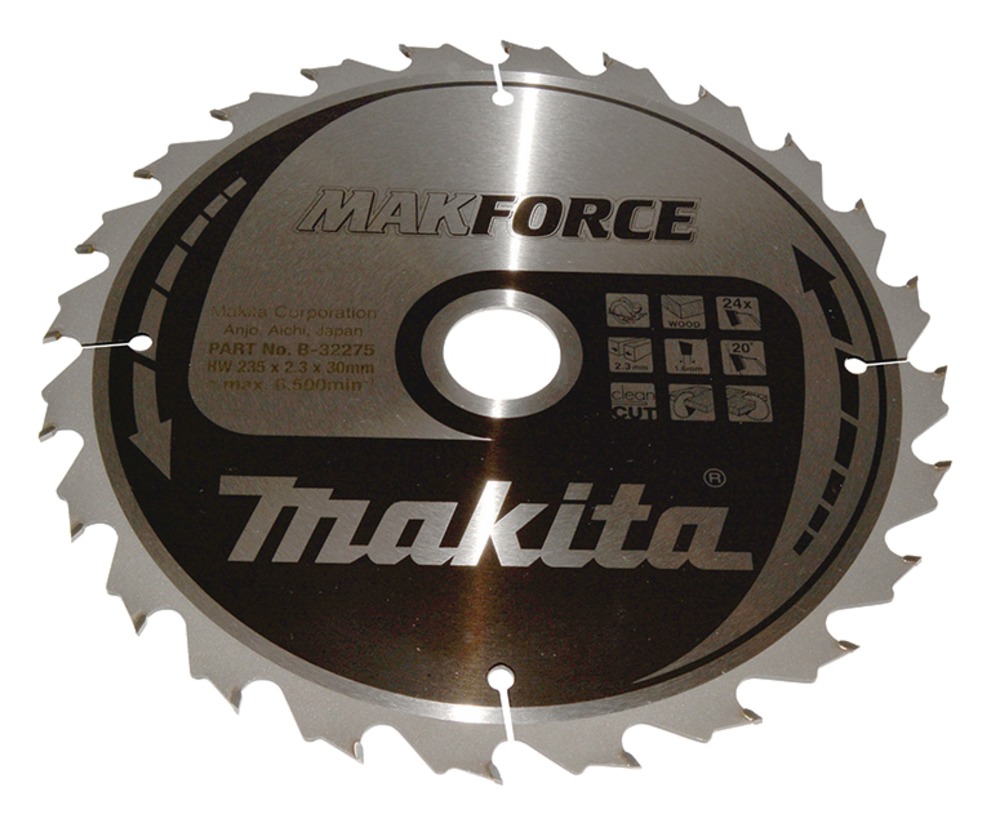 Makita Zubehör B-32275 Kreissägeblatt für Holz 235x30x24T P