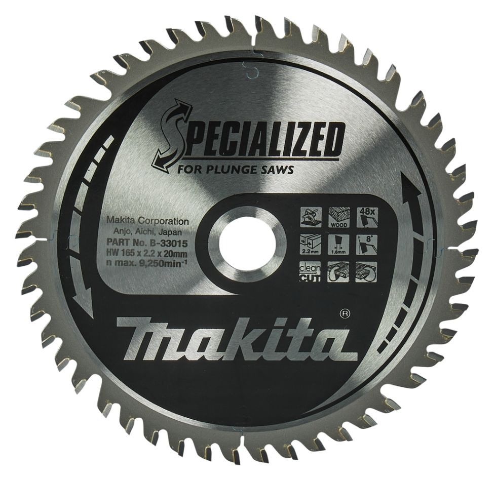 Makita Zubehör B-33015 HM-Kreissägeblatt Spezial 165 x 20 x 48T