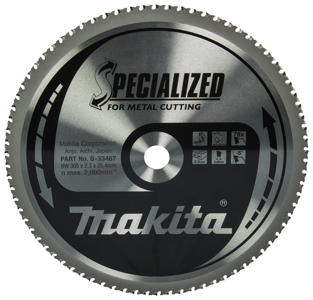 Makita Zubehör B-33467 Trennsägeblatt Dünnstahl Spezialsäge 305x25,4x2,3 78T 0g