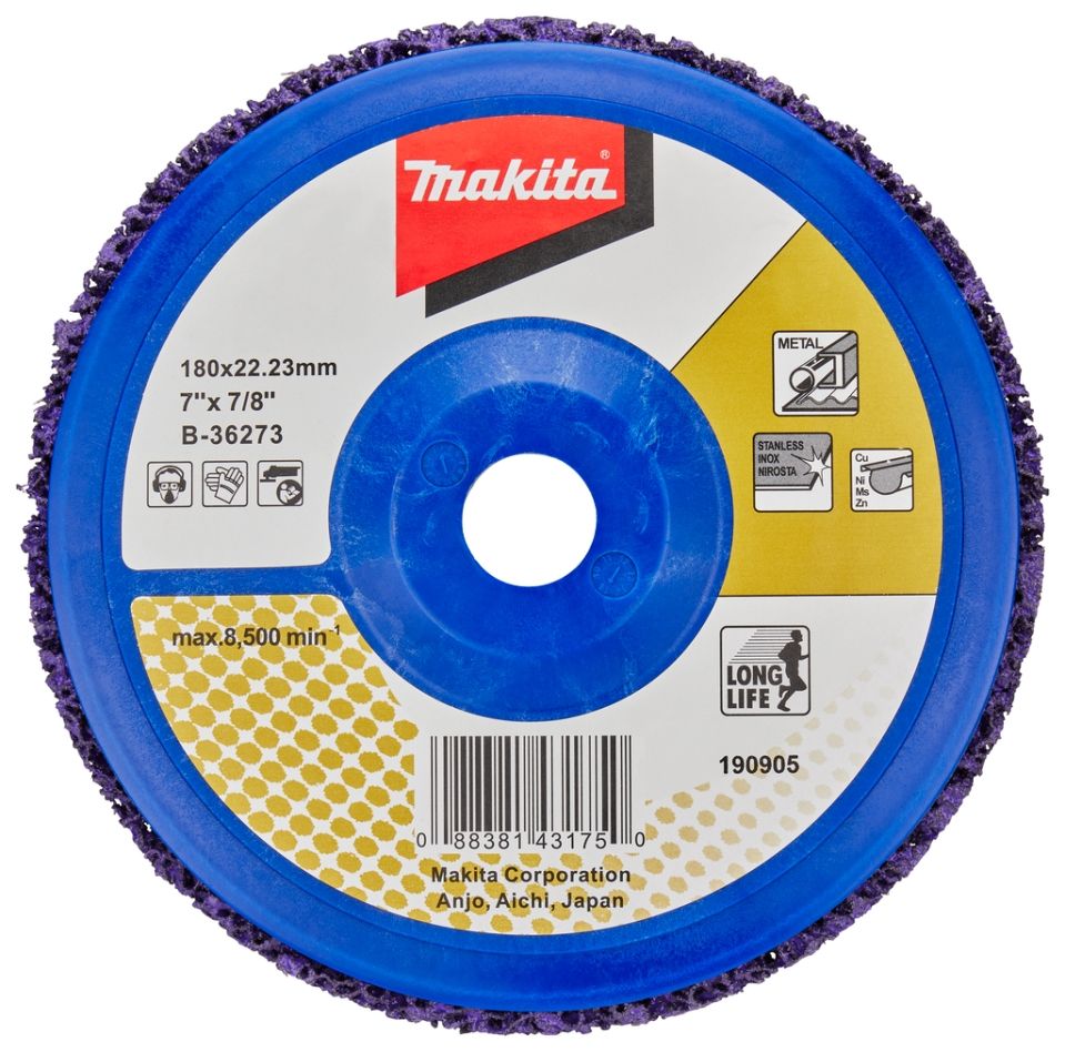 Makita Zubehör B-36273 Reinigungsscheibe 180 mm lila