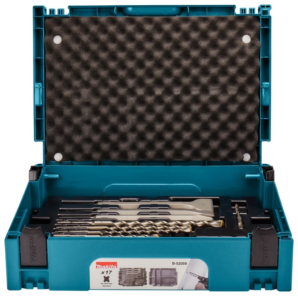 Makita Zubehör B-52059 Bohr-/Meißel-Set 17-teilig SDS-PLUS, in Makpac 1