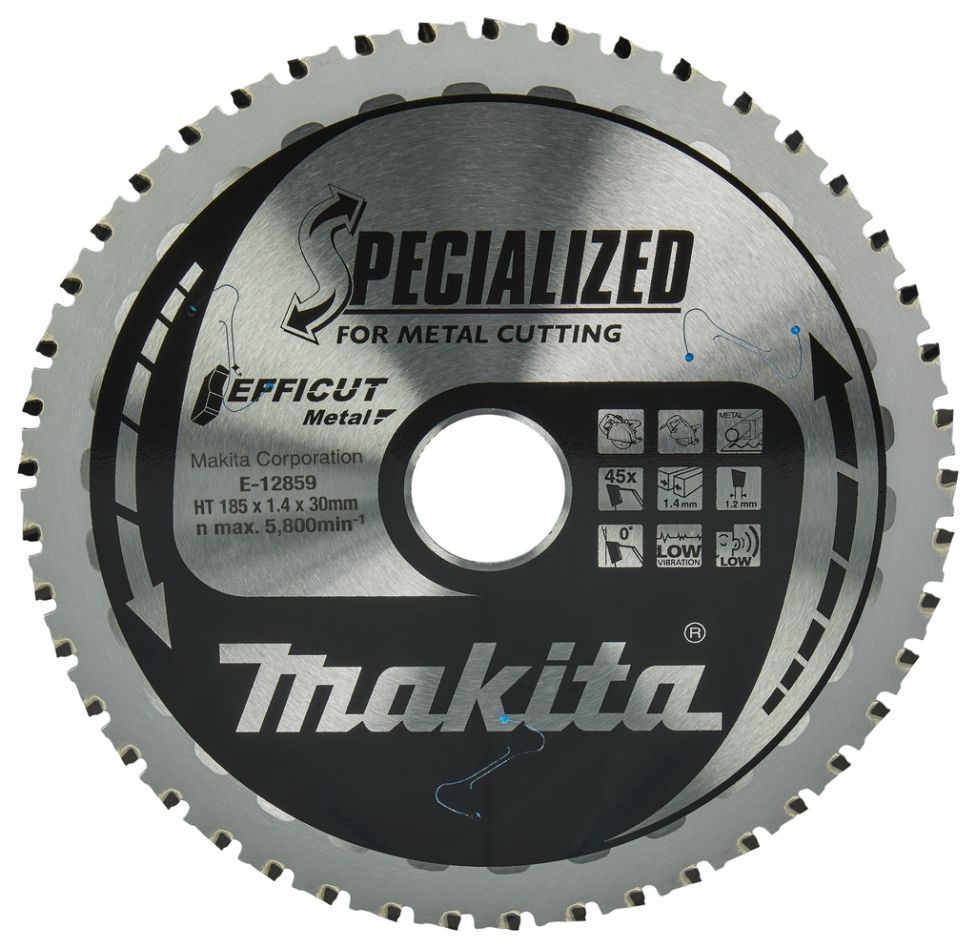 Makita Zubehör E-12859 Kreissägeblatt Metall Efficut TCT 185x30x1,4 45T 0g