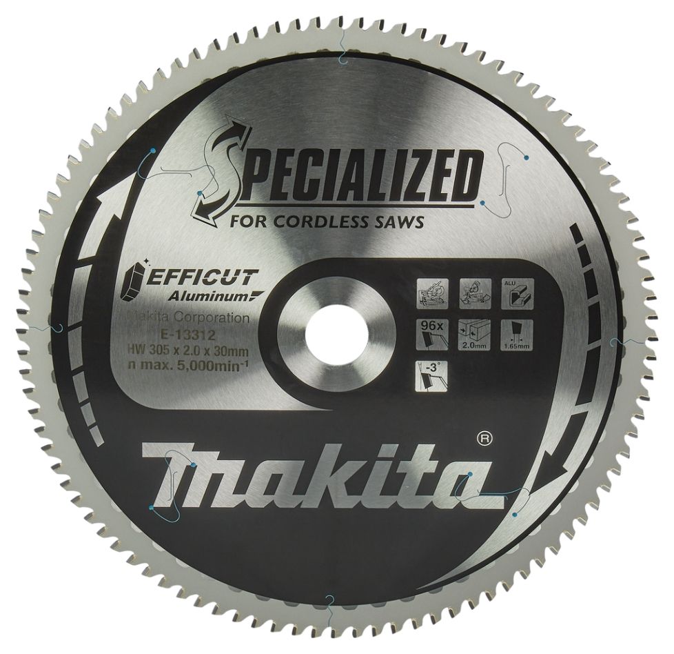 Makita Zubehör E-13312 Trennsägeblatt Aluminium 305x30x2,0 96T