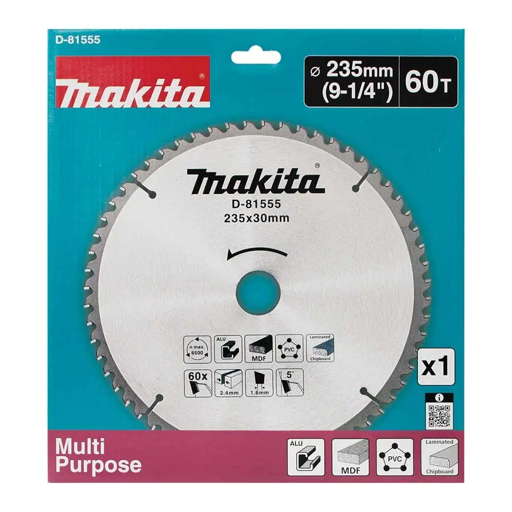 Makita Zubehör D-81555 Kreissägeblatt multi 235x30 60T 5g A