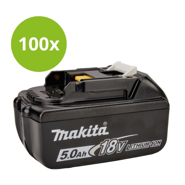 Makita Zubehör BL1850BMegapack100 BL1850B 100er-Pack - 100 x Akku 18 Volt 5.0Ah Li-Ion