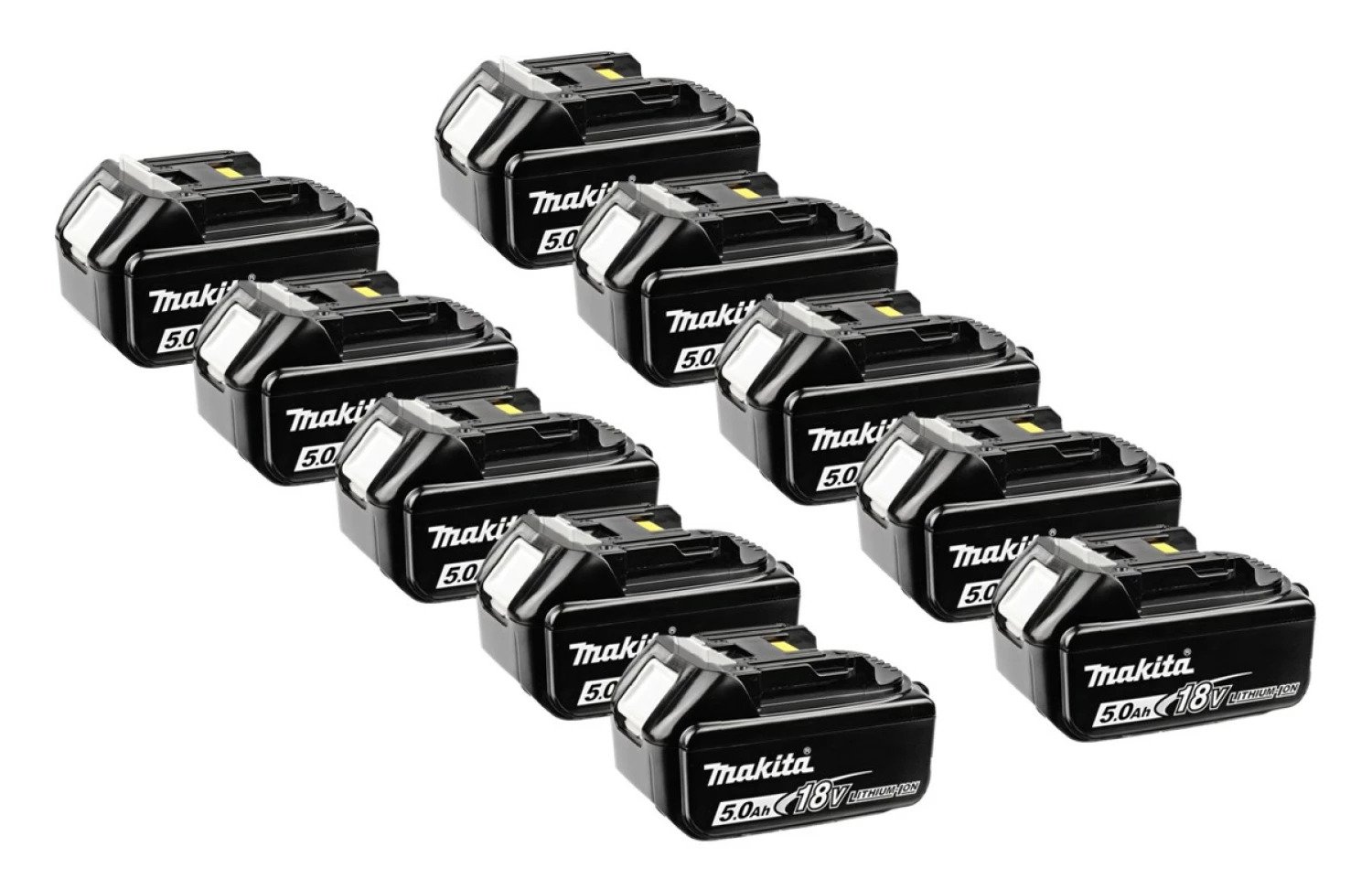 Makita Zubehör BL1850B10pack BL1850B 10er-Pack - 10 x Akku 18 Volt 5.0Ah Li-Ion