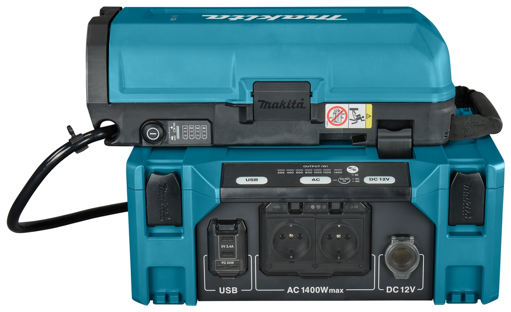Makita Zubehör BAC01PDC01NL Mobile Stromversorgung 1.4kW + PDC01 Rucksackakkustation exkl. Batterien und Ladegerät
