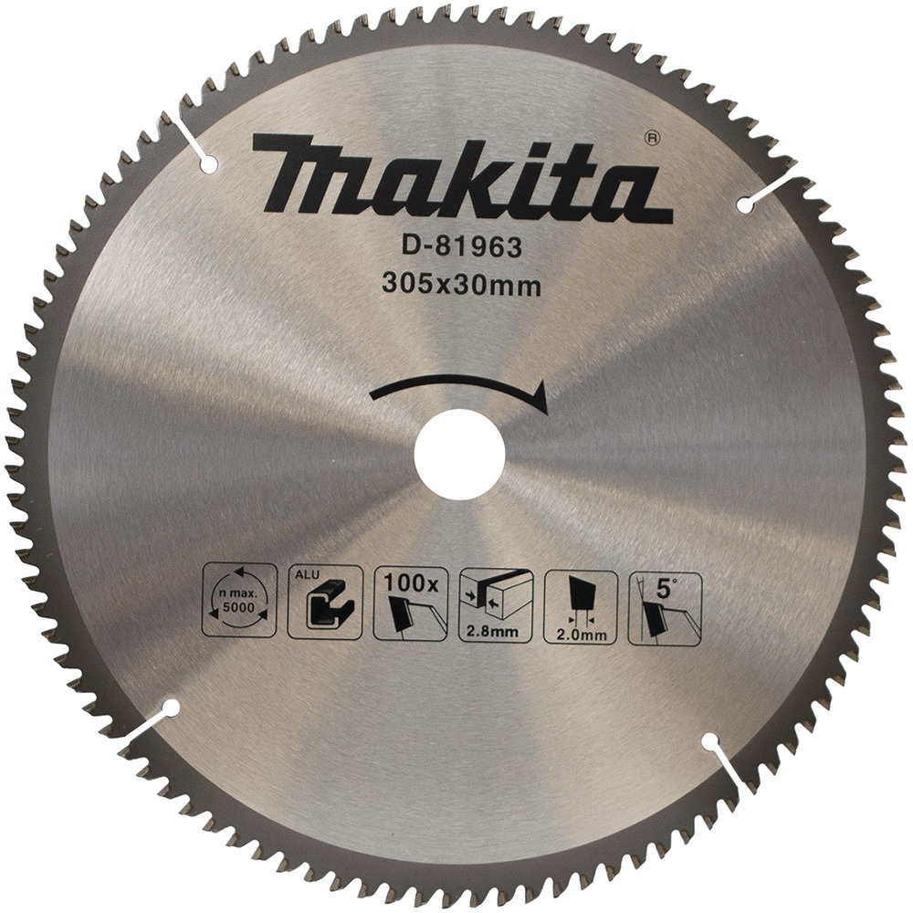 Makita Zubehör D-81963 HM-Kreissägeblatt aus Aluminium 305 x 30 mm, 100 Zähne, 5 g