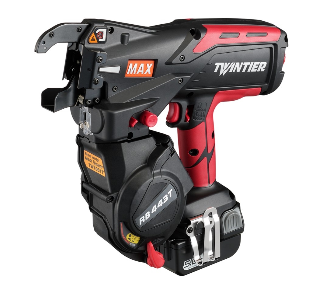 Max TRB94017 RB443T Accu-Flechtmaschine Twintier 14V 44 mm inkl. Batterien und Ladegerät im Koffer