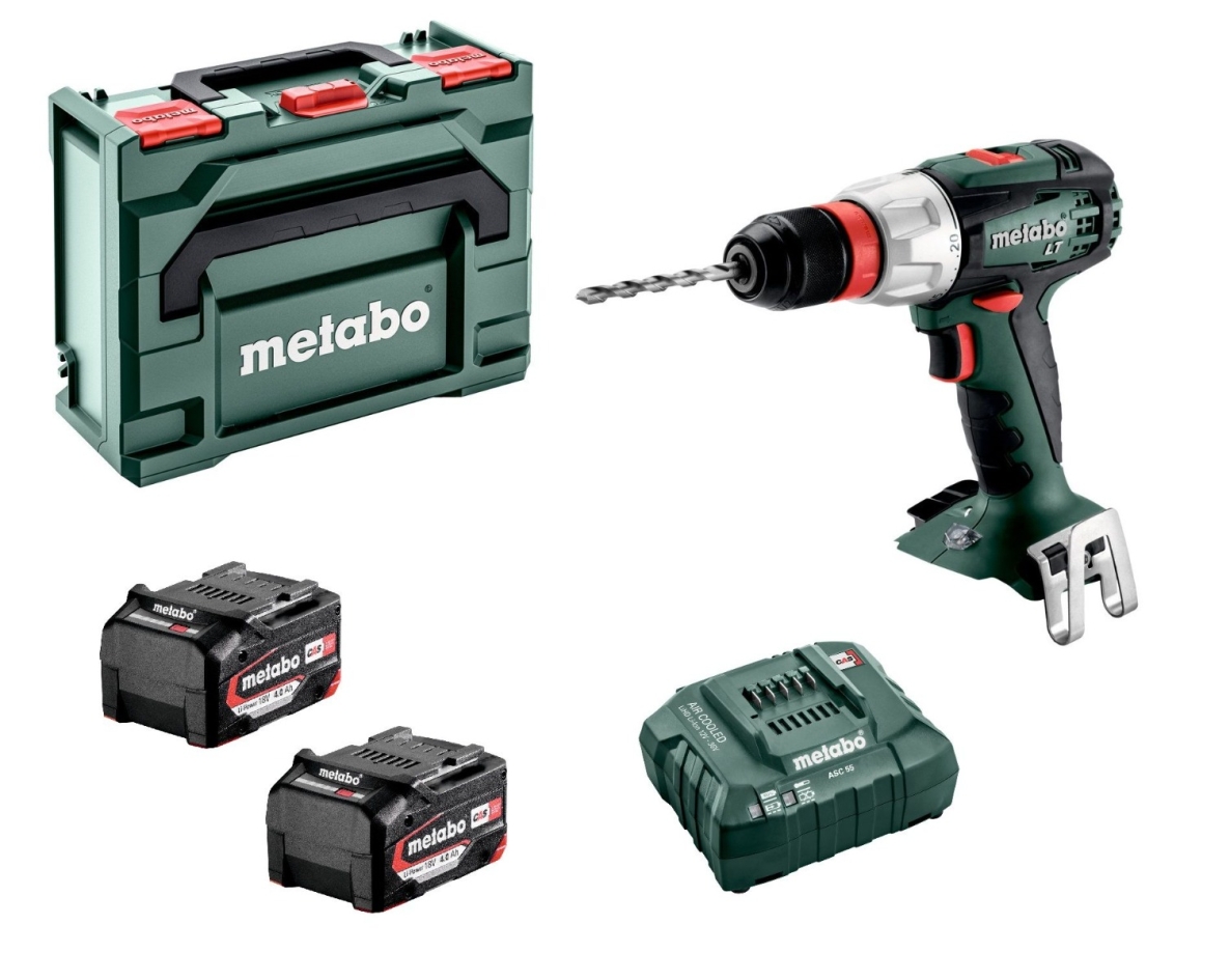 Metabo 602104500 BS 18 LT Quick Akku-Bohrschrauber 18V, 4,0Ah