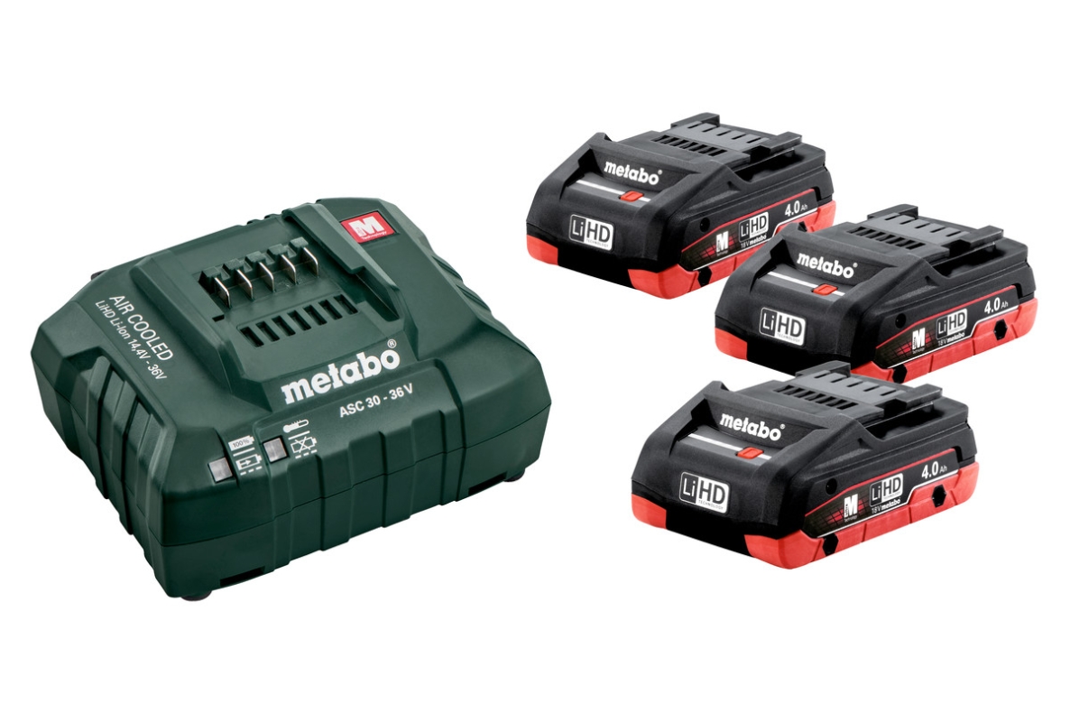 Metabo Zubehör 685132000 Basis-Set 3 x LiHD 4.0 Ah