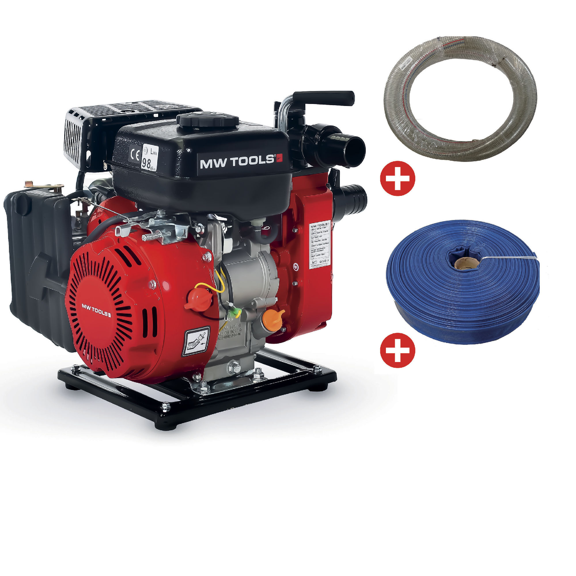 Metal Works 724562269 WP1000 Pack Wasserpumpe 1.5 - 10.000L/h - 2hp Benzin