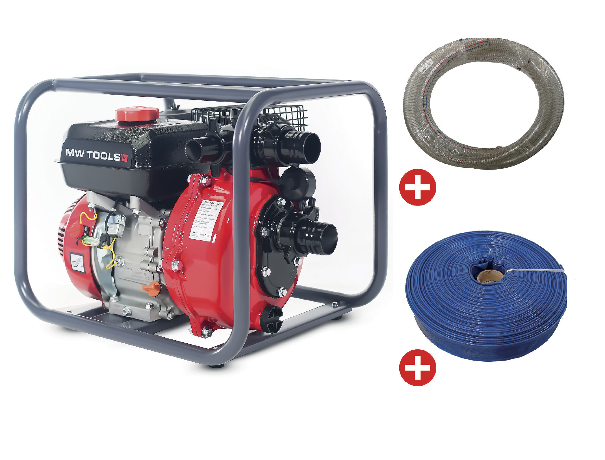 Metal Works 724562270 WP1800P Pack Hochdruck-Wasserpumpe 2 - 18.000l/h - 7hp Benzin