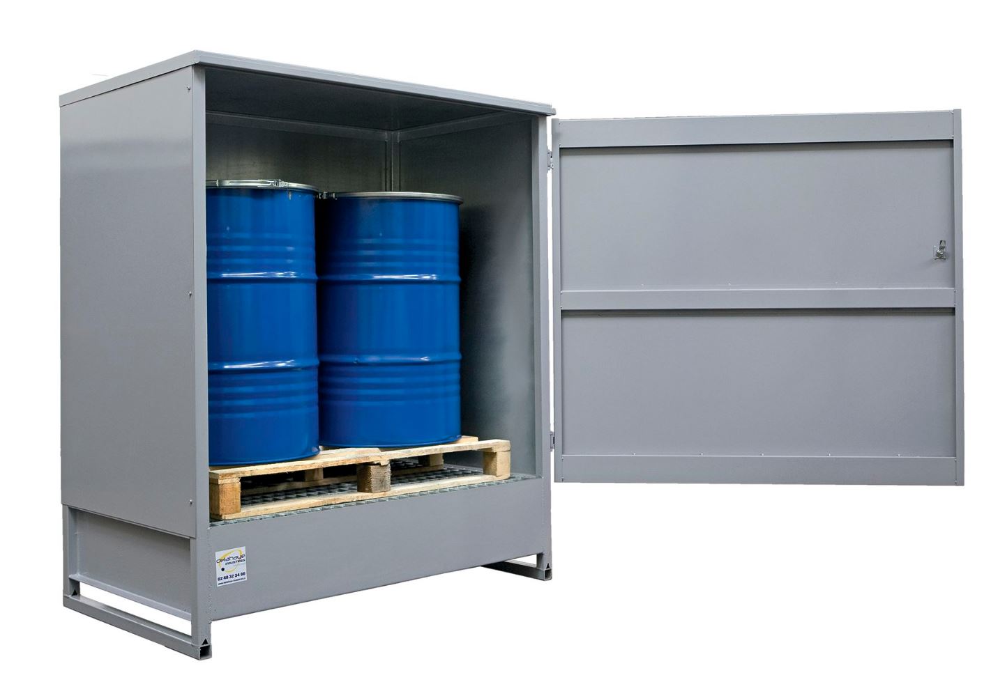 Metal Works 724576565 OQS2 Metall-Lagerschrank für 2 Fässer von 200L