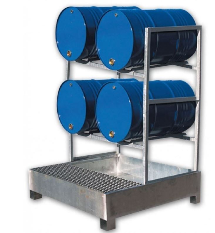 Metal Works 724576571 OPBHS4 Sammelbehälter aus Metall für 4 obere Fässer mit