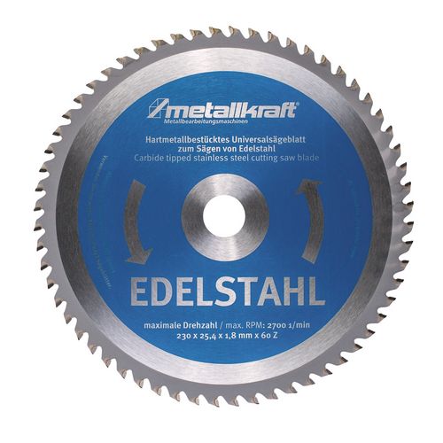MetallKraft 713850233 TCT Kreissägeblatt 230 x 25,4 x 60T Alu