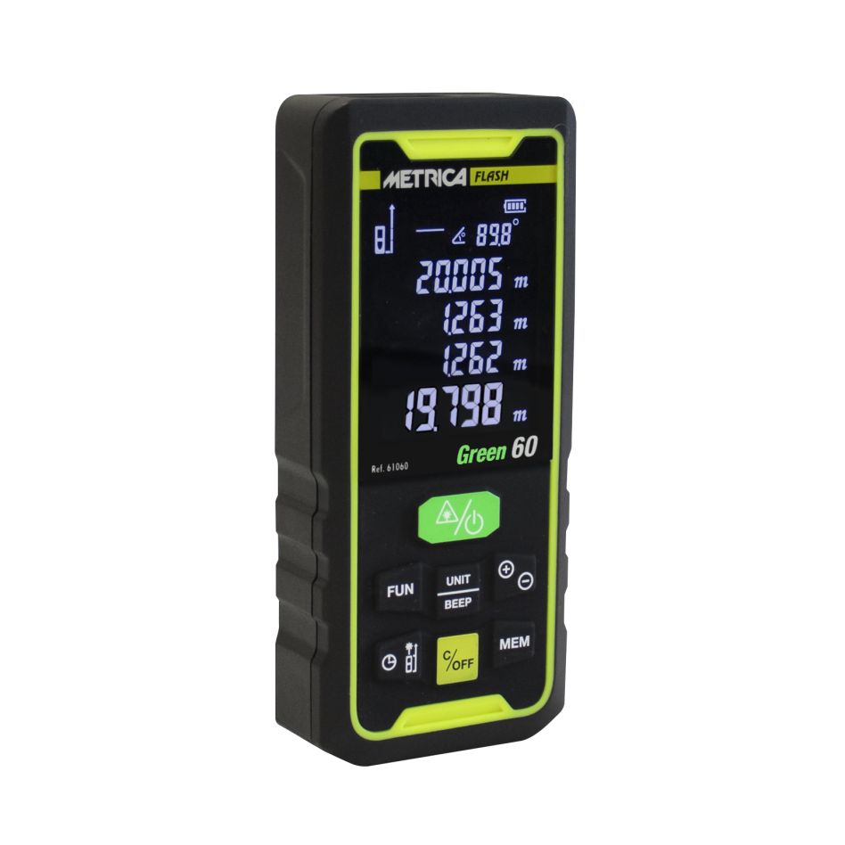Metrica MT-61060 FLASH GREEN 60 Laser-Entfernungsmesser 60m