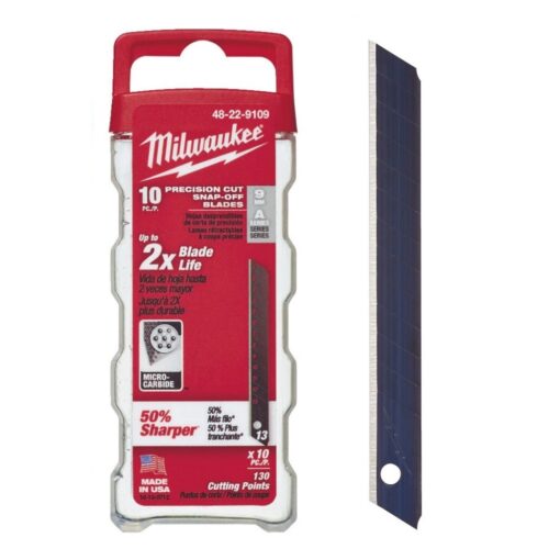 Milwaukee 48229109 Klingen für Schiebemesser 9 mm 10 Stück
