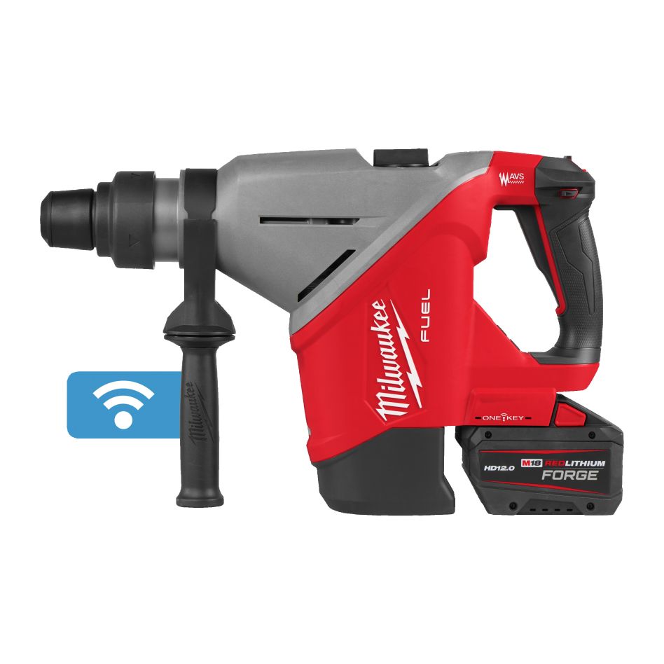 Milwaukee 4933493446 M18 FUEL SDS-max Combi Hammer mit ONE-KEY 7kg 45mm 2x 18V 12.0Ah Akku und Ladeger&auml;t im Koffer