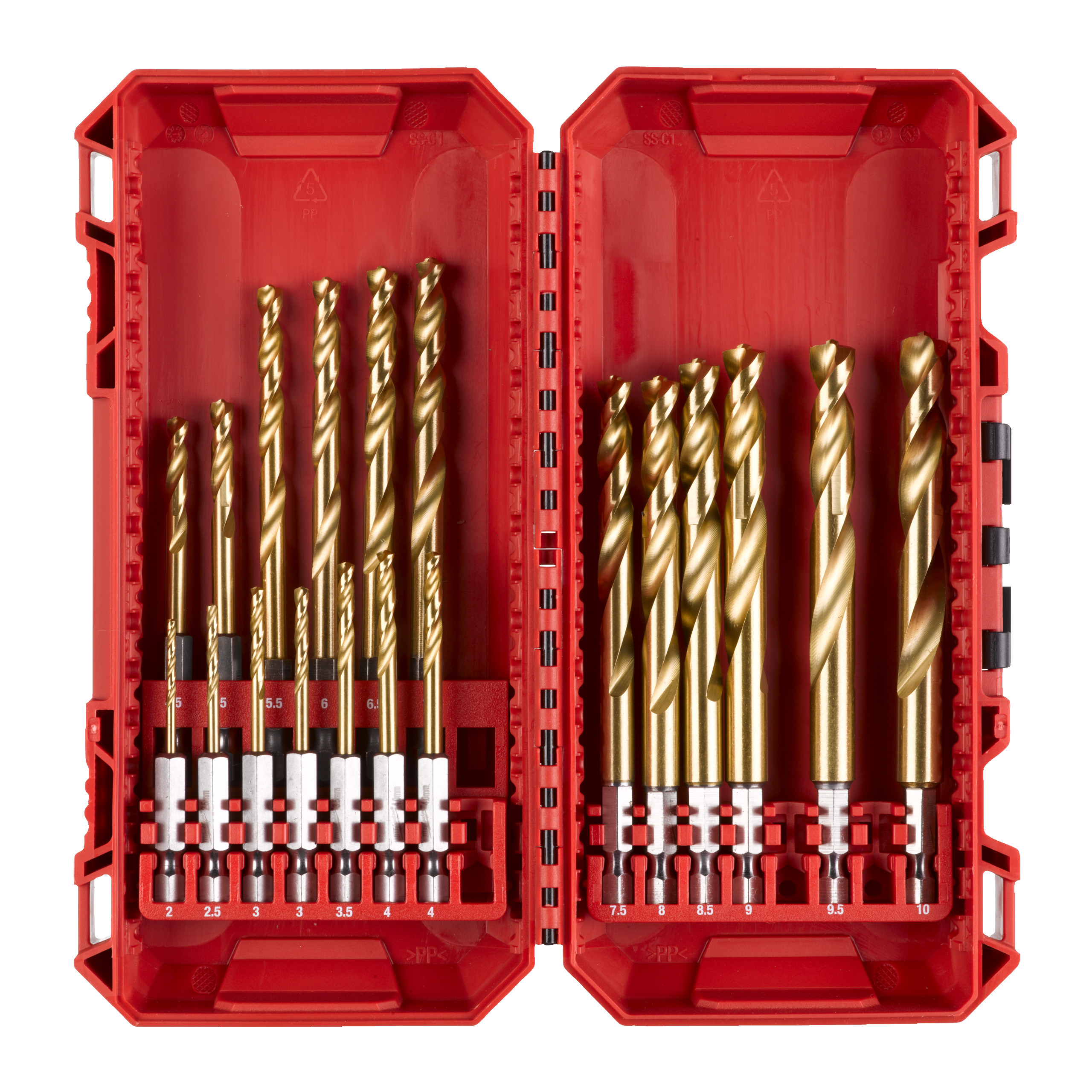 Milwaukee Zubehör 4932493866 RED HEX - SHOCKWAVE™ HSS-TiN Metall-Bohrer-Set 19-teilig