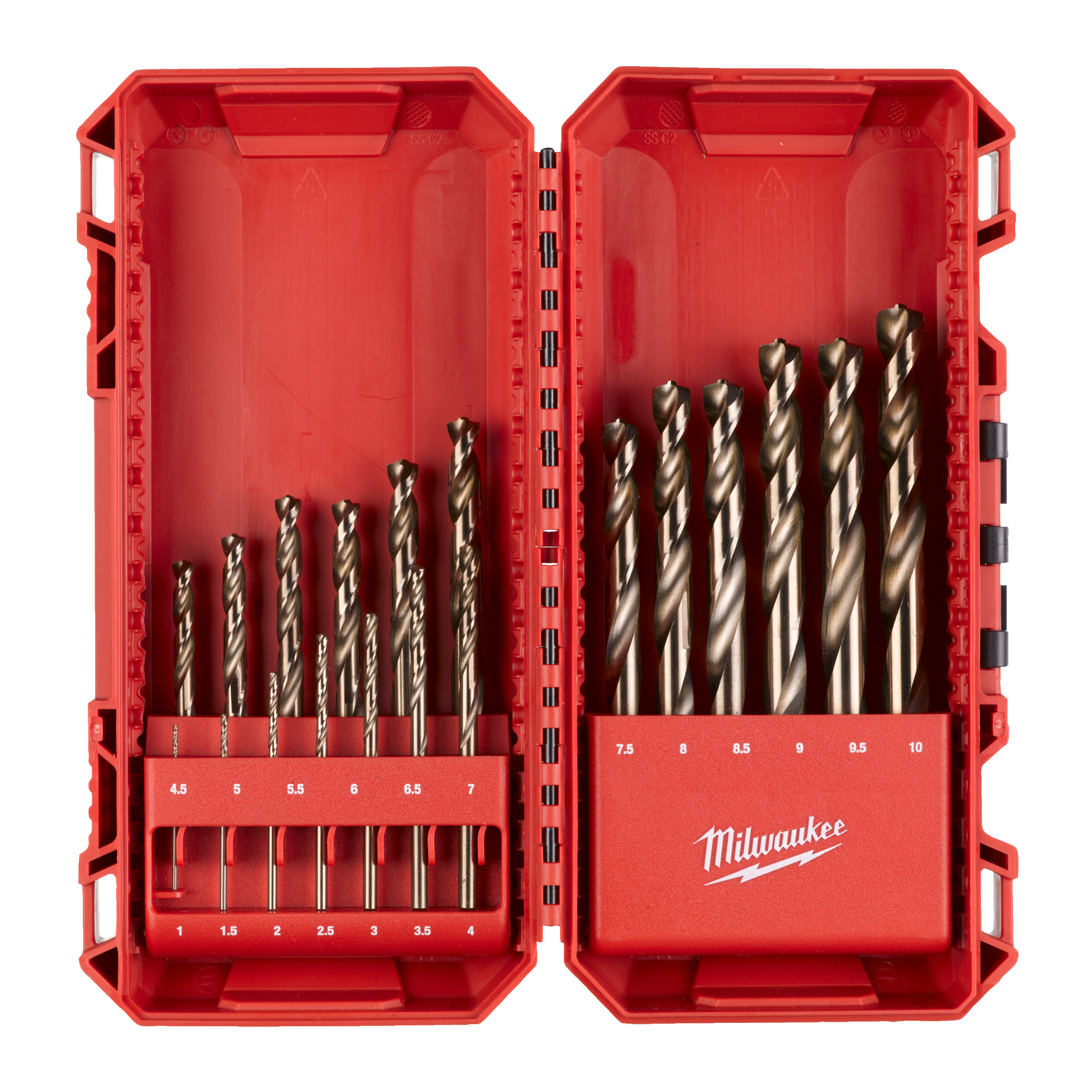 Milwaukee Zubehör 4932493867 Red Cobalt Metall-Bohrer-Set HSS-G (19-teilig)