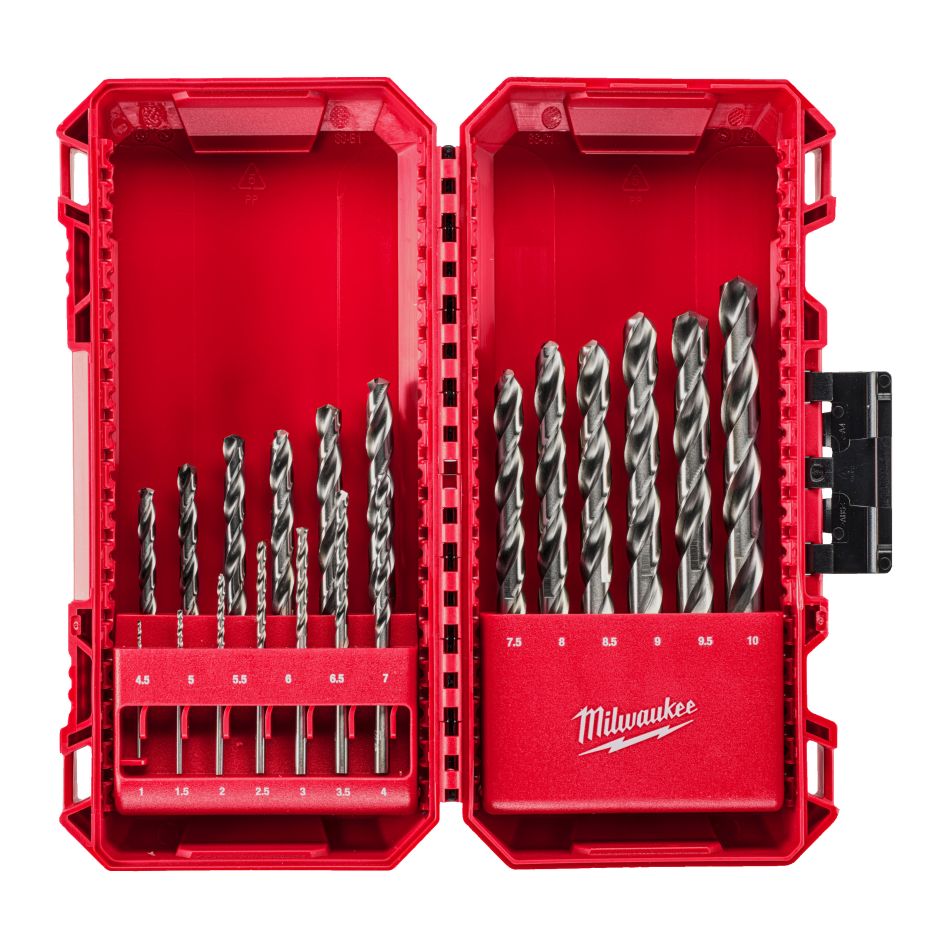 Milwaukee Zubehör 4932499766 THUNDERWEB PACKOUT Ready Box Set HSS-G Metallbohrer-Set 19-teilig