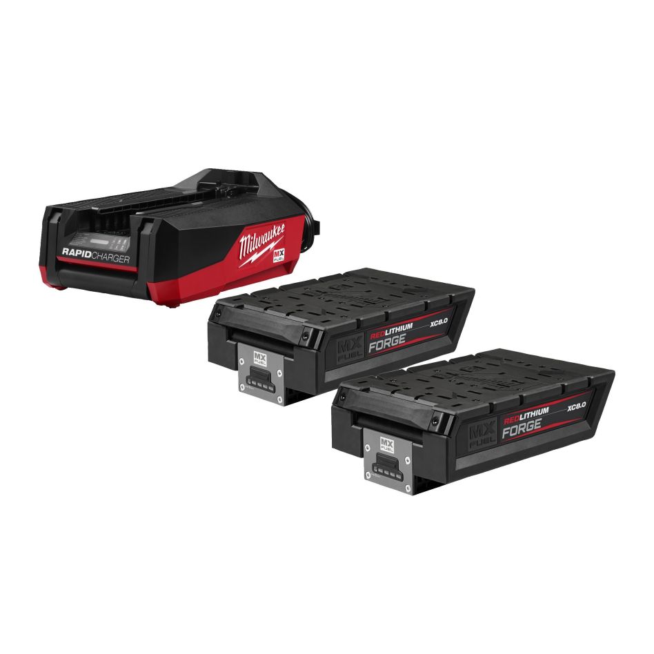 Milwaukee MX 4932500037 MX FUEL™ FORGENRG-802FC Starter-Set 2x 8.0Ah Akku und Schnellladegerät