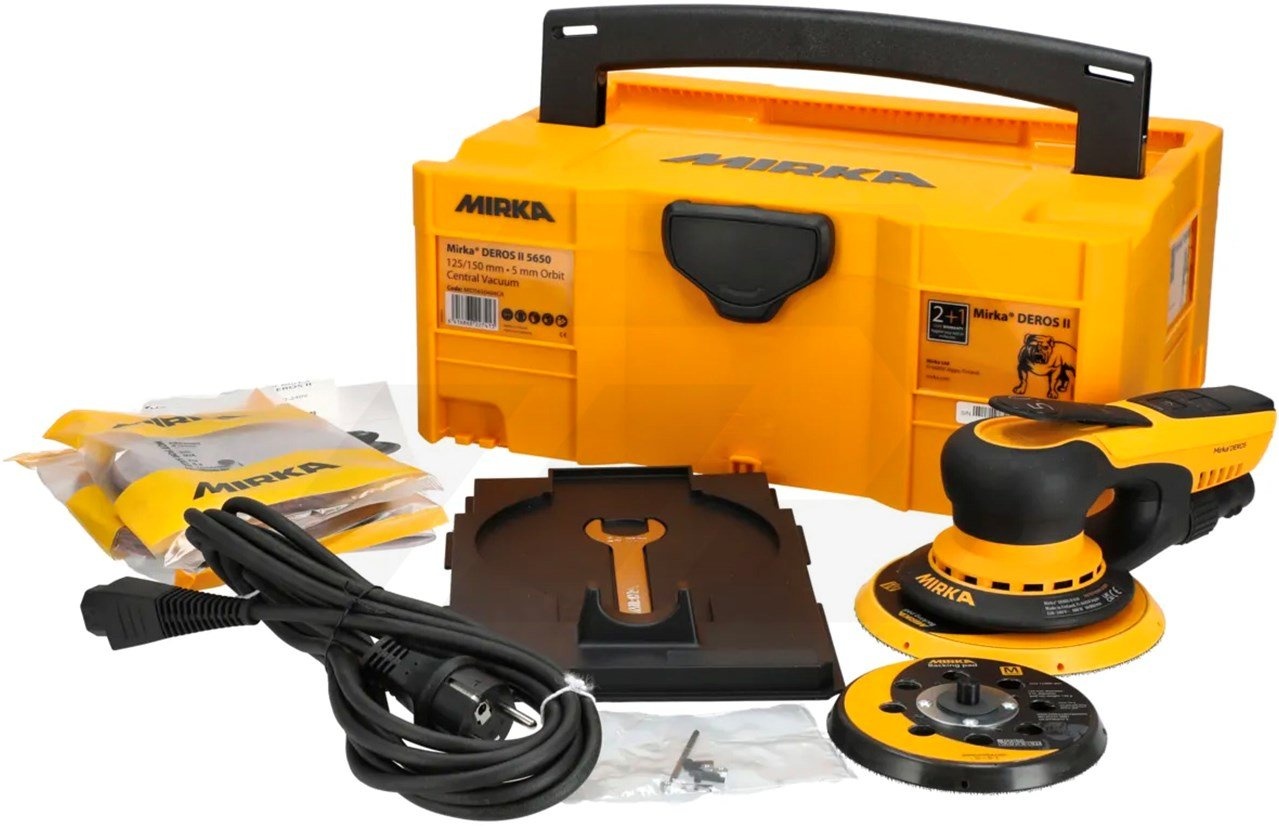 Mirka MID5650404CA Deros II 5650 CV 125/150 mm Schleifmaschine 5 mm Verfahrweg im T-Loc Systainer