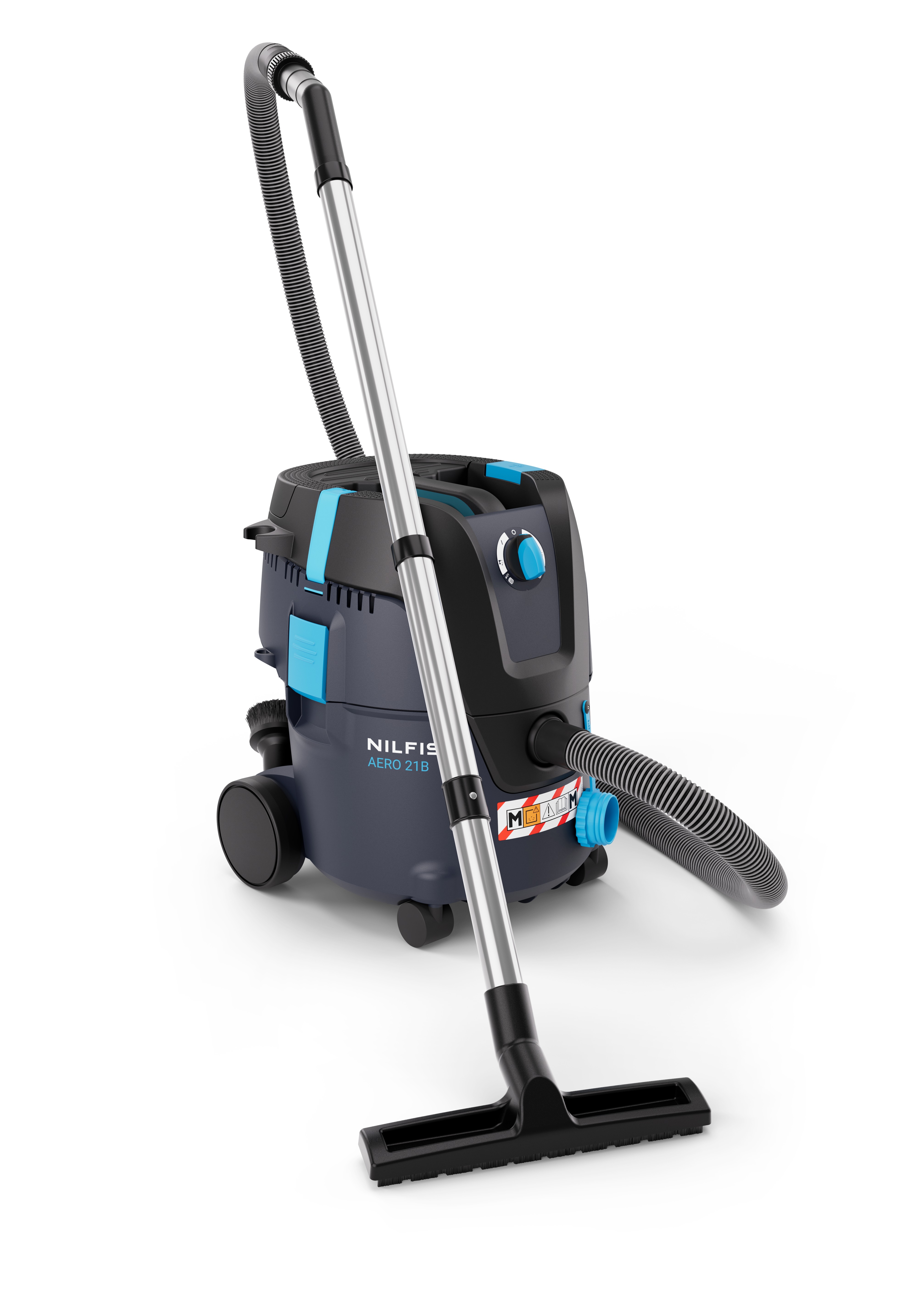 Nilfisk 107419701 AERO 21B-W0M PCBP Akku-Nass-/Trockensauger 36V 160W inklusive 1x 6Ah, Ladeger&auml;t, Fernbedienung und Start-Stopp-System