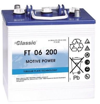 Nilfisk Accessoires 80563200 Gel-Röhrenbatterie für schwere Maschinen, 6V 200Ah