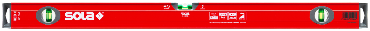 Sola 01214801 RED360 Alu-Wasserwaage 60cm (3 Libellen)