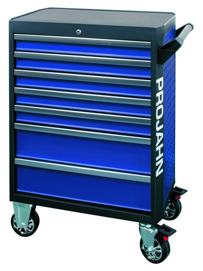 Projahn 5501-591 Bestückter Werkstattwagen GALAXY mit 7 Schufächern und 229-tlg. proficraft Bestückung Blau/Anthrazit