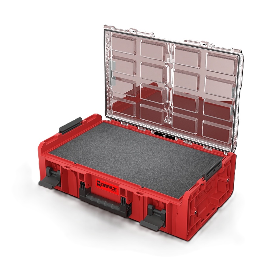 QBrick ORGQ2XLFCZEPG001 ONE Organiser 2XL 2.0 RED Mehrschichtige Schaumstoffeinlagen RED Ultra HD