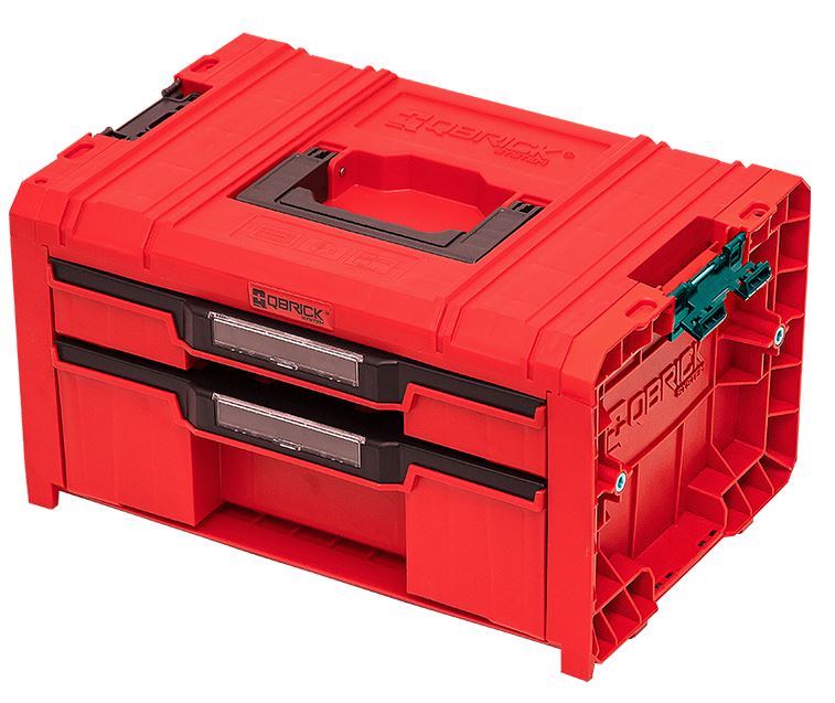 QBrick SKRQPROD2E2CCZEPG001 Pro Toolbox 2 Schubladen 2.0 Expert Red Ultra HD Custom