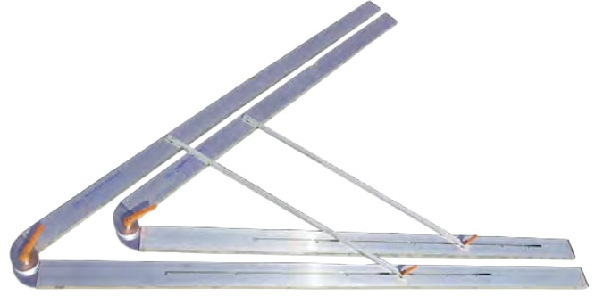 Rabo 60-8020V100 Zusammenklappbarer Alu-Konstruktionshaken 100 cm stufenlos verstellbar von 0-120° mit verstellbarer Libelle
