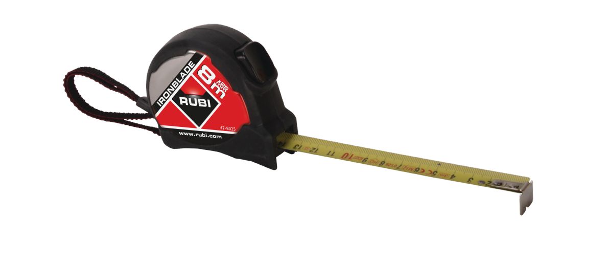 Rubi 75909 IRONBLADE Flexometer-Bandmaß 5 m x 25 mm