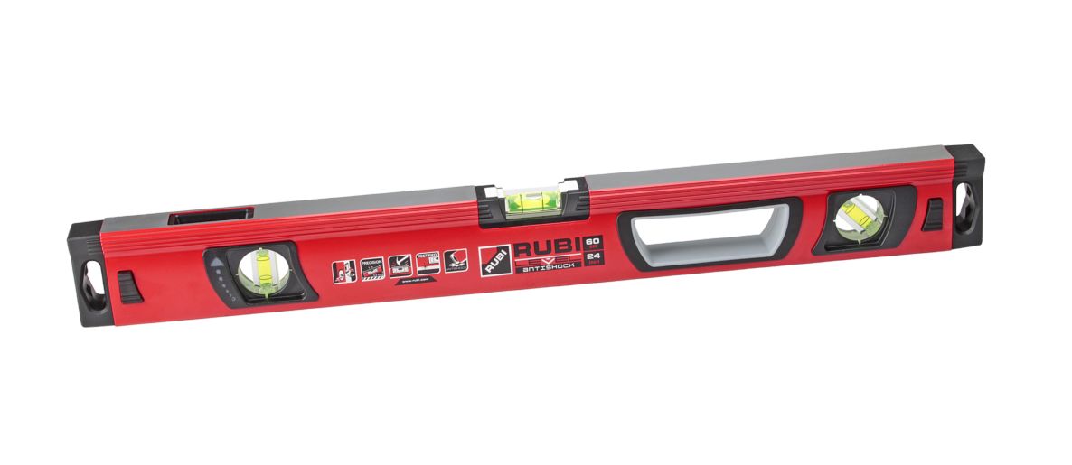 Rubi 76932 RUBILEVEL ANTISHOCK Wasserwaage 60 cm