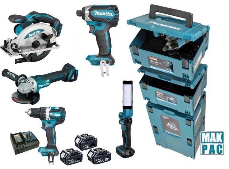 Makita DLX8000J Comboset 18V 3 x 5.0Ah - Die neuesten Combo-Maschinen mit 5.0 AH