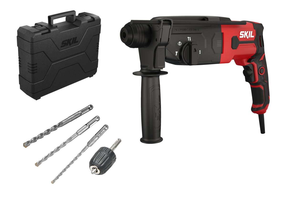 SKIL RH1E1770GA Bohr- / Meißelhammer SDS-plus 850W 2,8 J im Koffer + SDS+ Adapter und 3 SDS-plus Bohrer